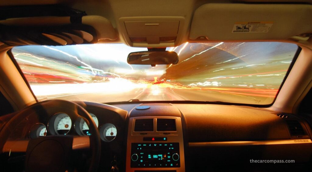 Driving with a damaged windshield